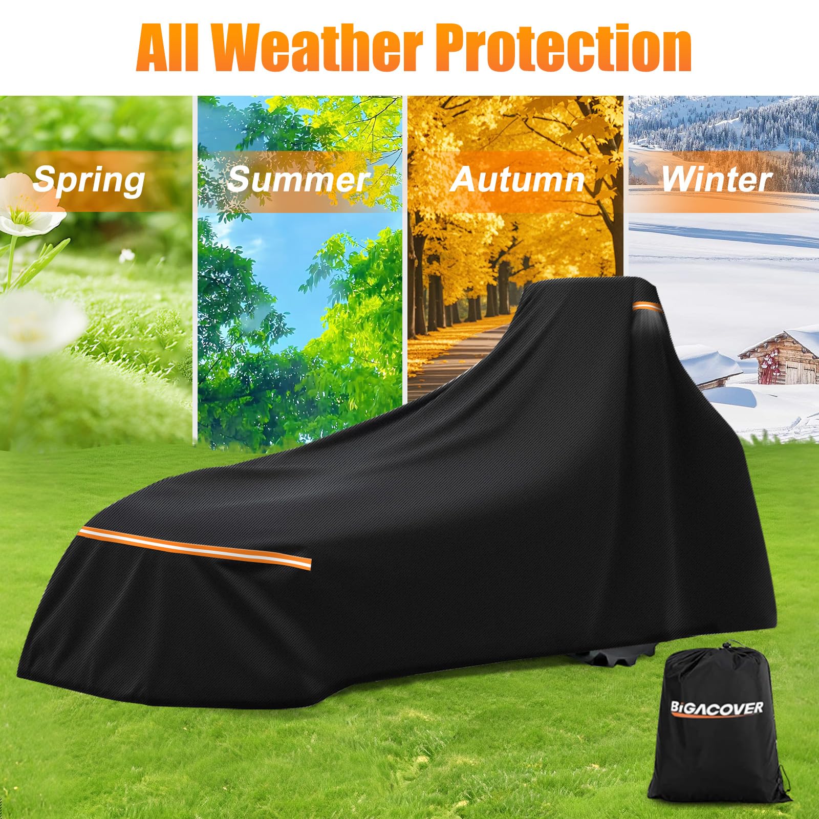 BIGACOVER folded cover and storage bag for compact transport and storage
