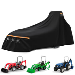 BIGACOVER front view on tractor showing full coverage and protection