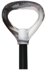 Bigfoot handle detail showing steel-core and D-grip for comfortable control