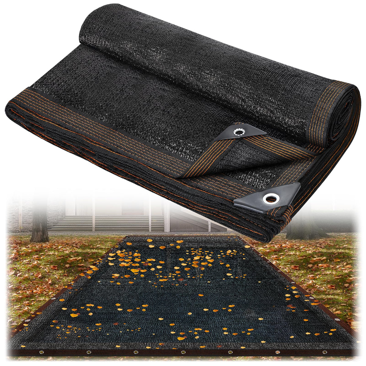 Biggun front view of cover on rectangular pool showing debris protection