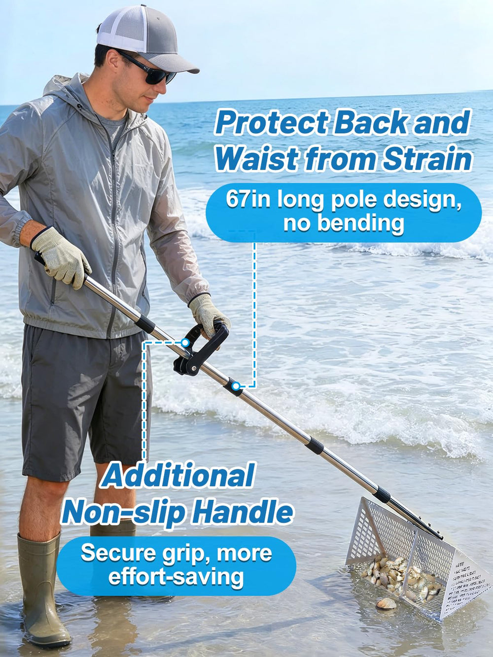 Biggun stainless steel tines closeup highlighting durable rust-resistant benefit