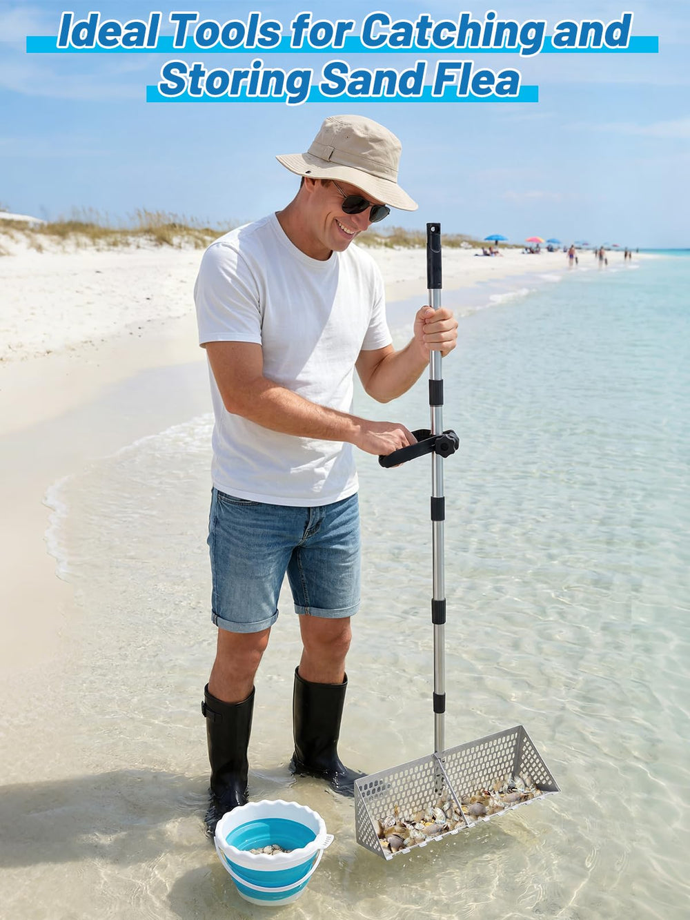 Biggun rake next to a foot showing 69-inch scale for reduced bending