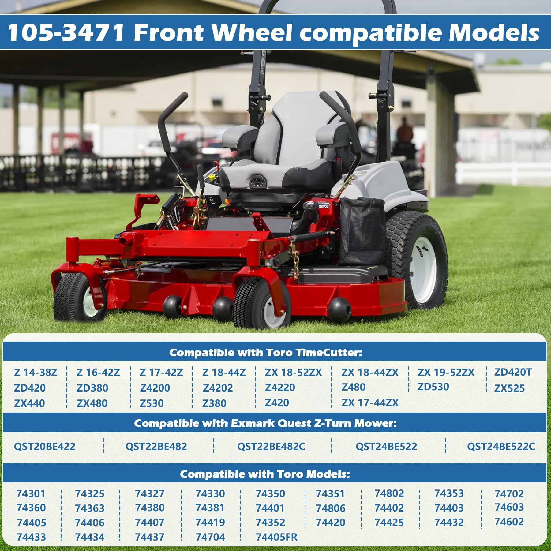 BigHead wheel installed on mower during mowing for improved control
