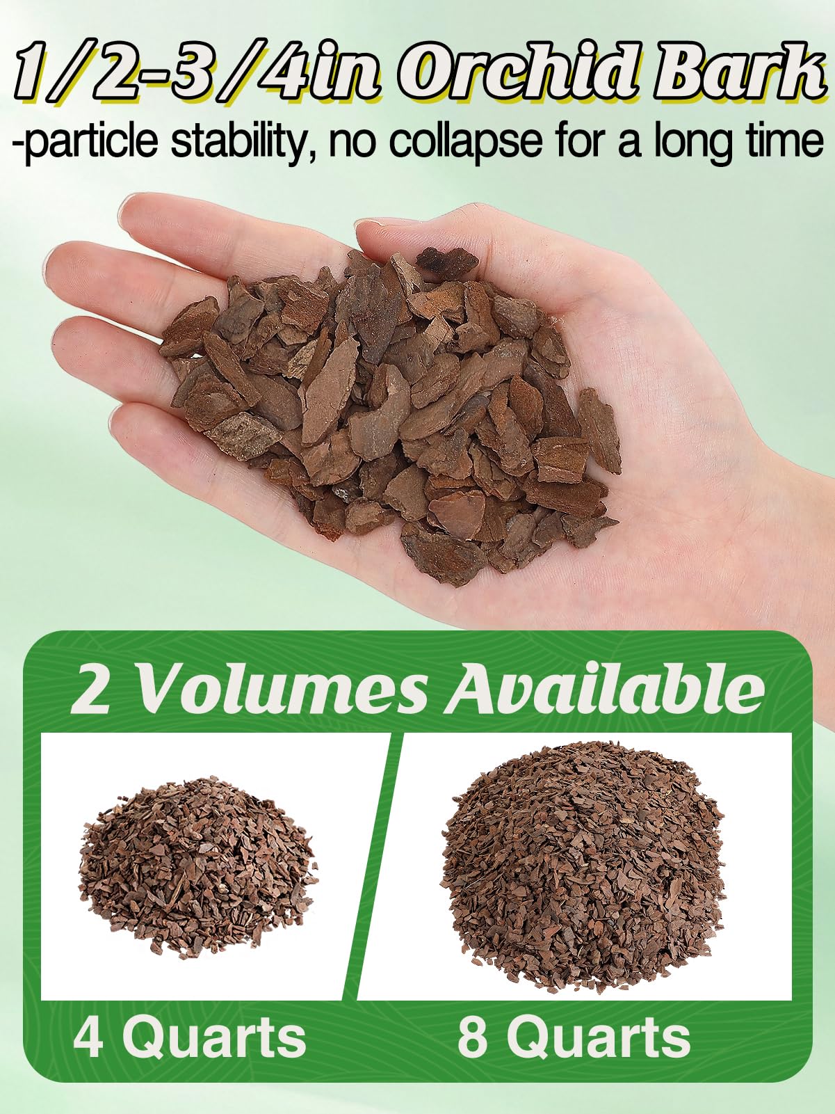 Bigmeta bark blended with sphagnum and perlite to customize moisture and airflow