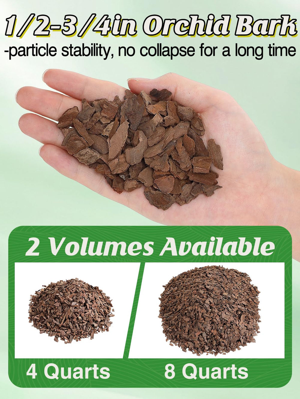 Bigmeta bark blended with sphagnum and perlite to customize moisture and airflow
