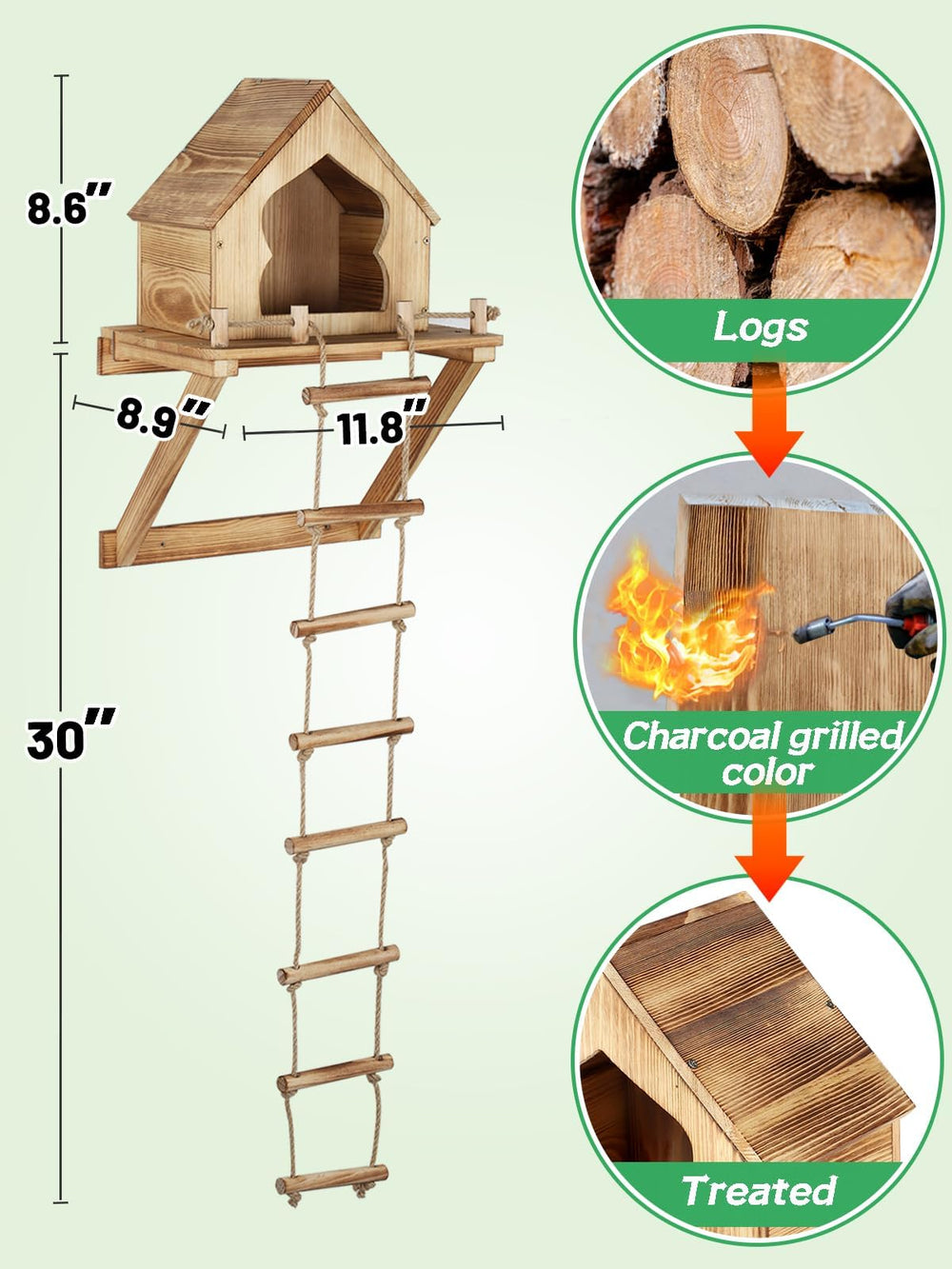Bigmeta feeder in garden setting with squirrels present benefit: enhances outdoor wildlife viewing