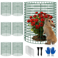 Bigwish front view of 6-pack kit showing panels and stakes protecting seedlings