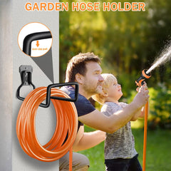 BIJOKETTEN hook mounted on wooden fence with screws, secure outdoor installation