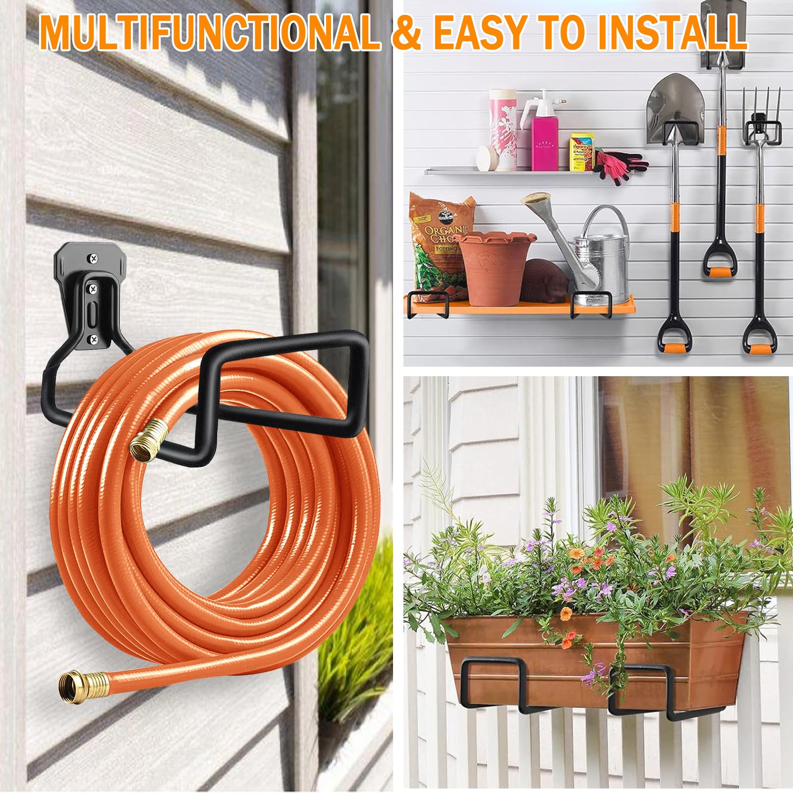 BIJOKETTEN hanger beside garden tools for scale, shows compact sturdy size