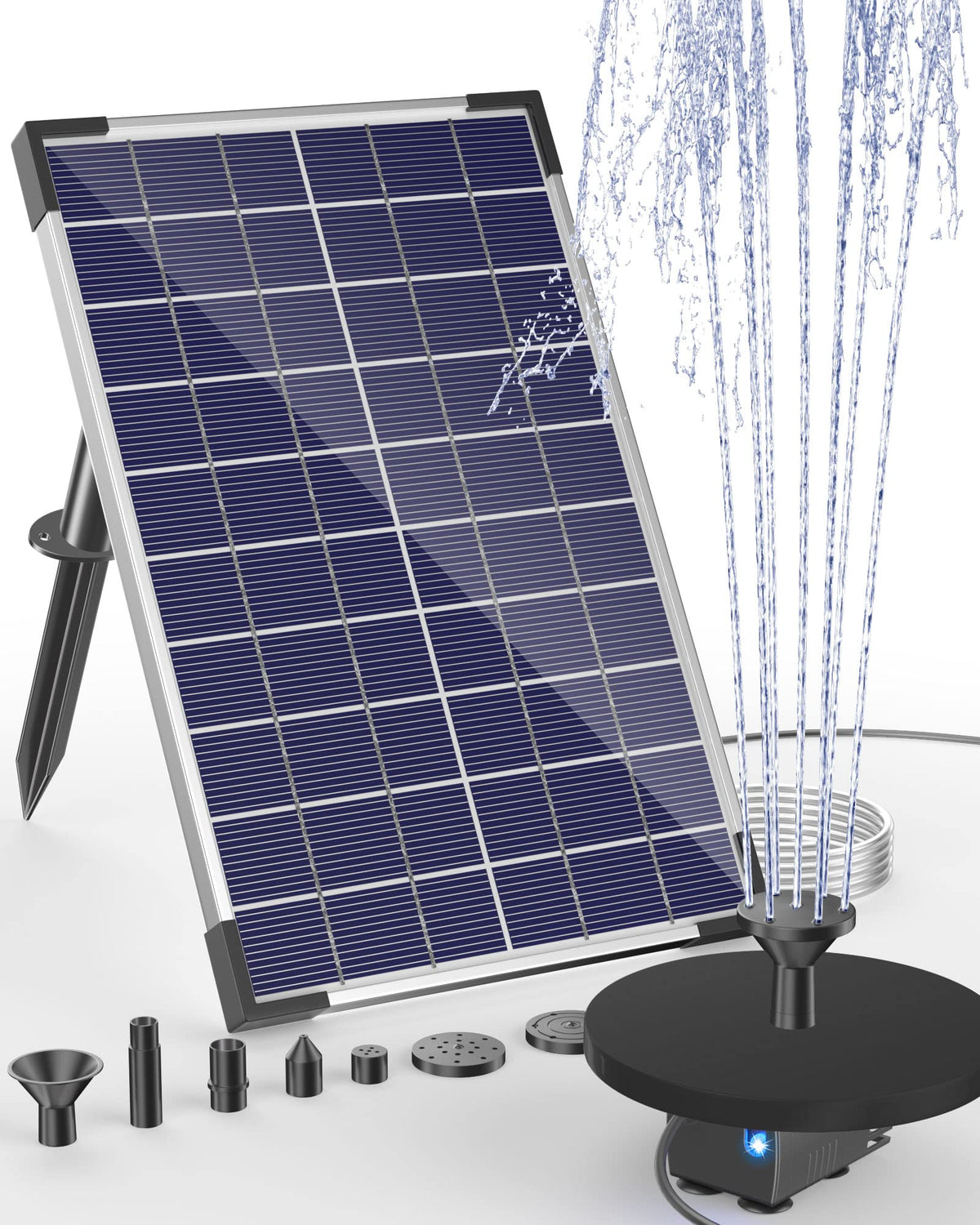 Biling front packaging showing kit contents and benefit of solar power