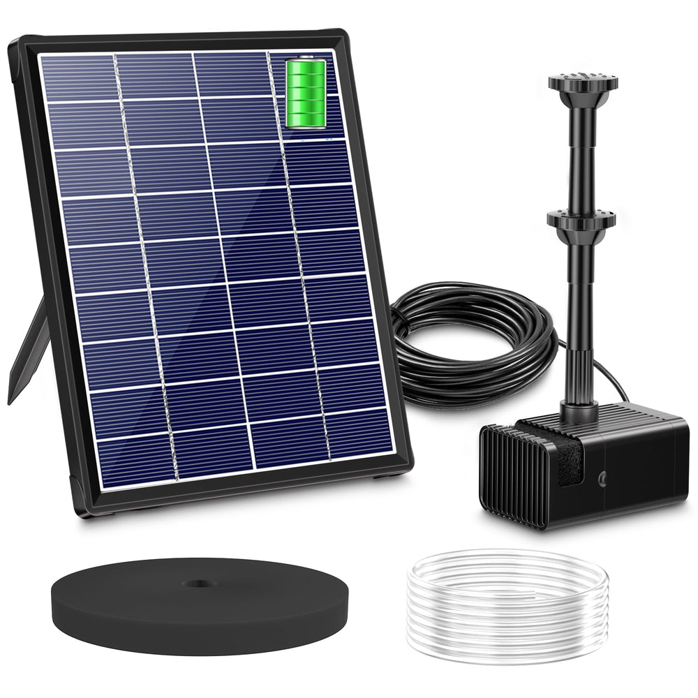 Biling front panel and pump showing compact outdoor fountain benefits