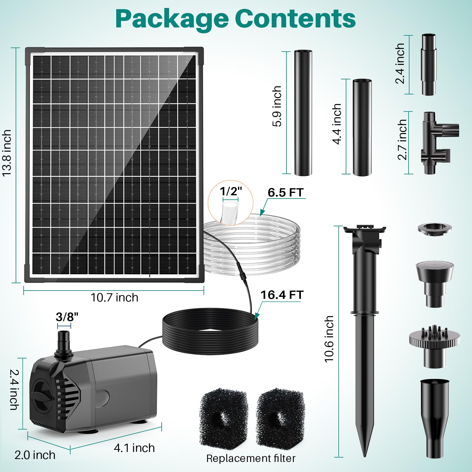Biling solar panel on ground stake showing optimal sun placement for power
