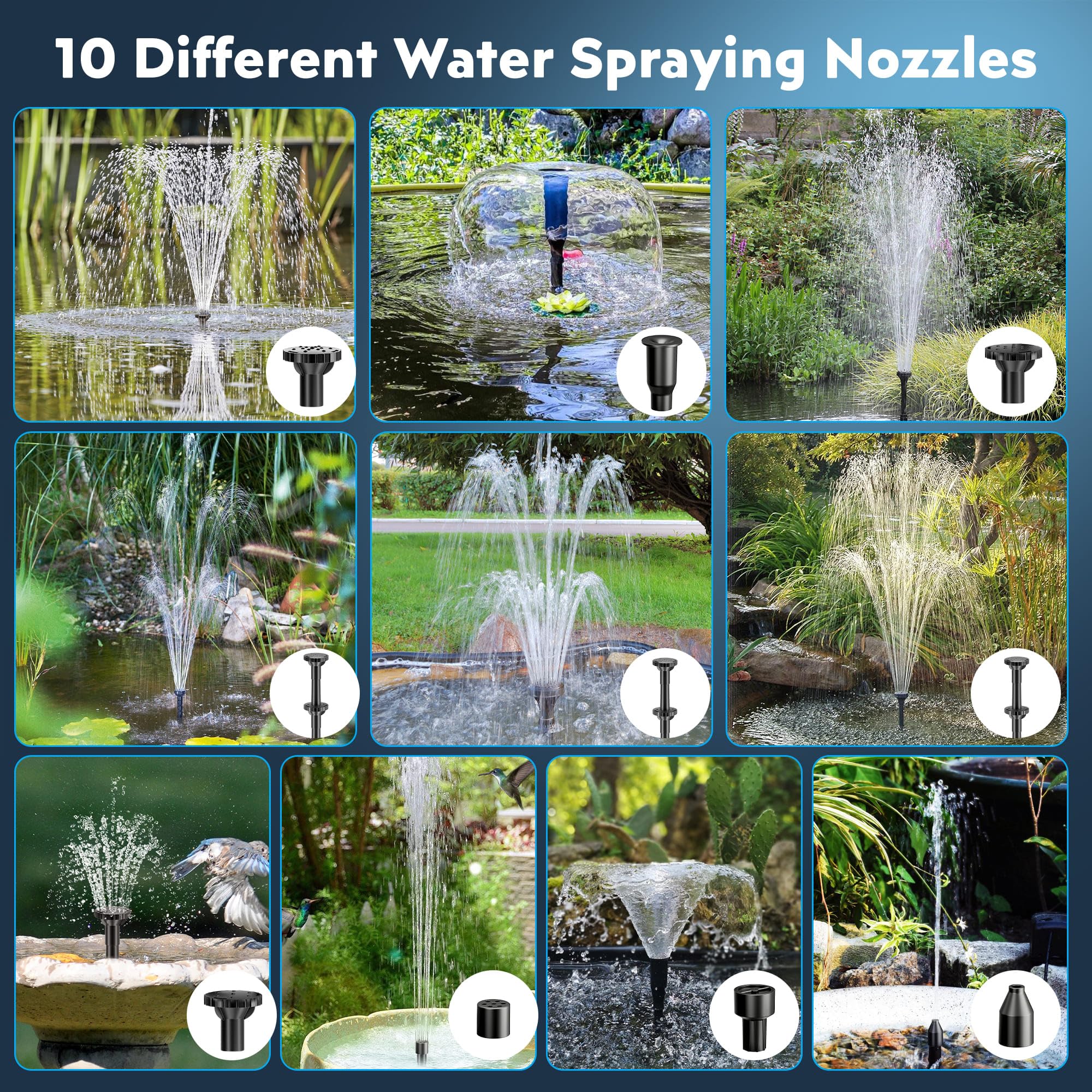 Biling pump operating in a small pond circulating water and improving clarity