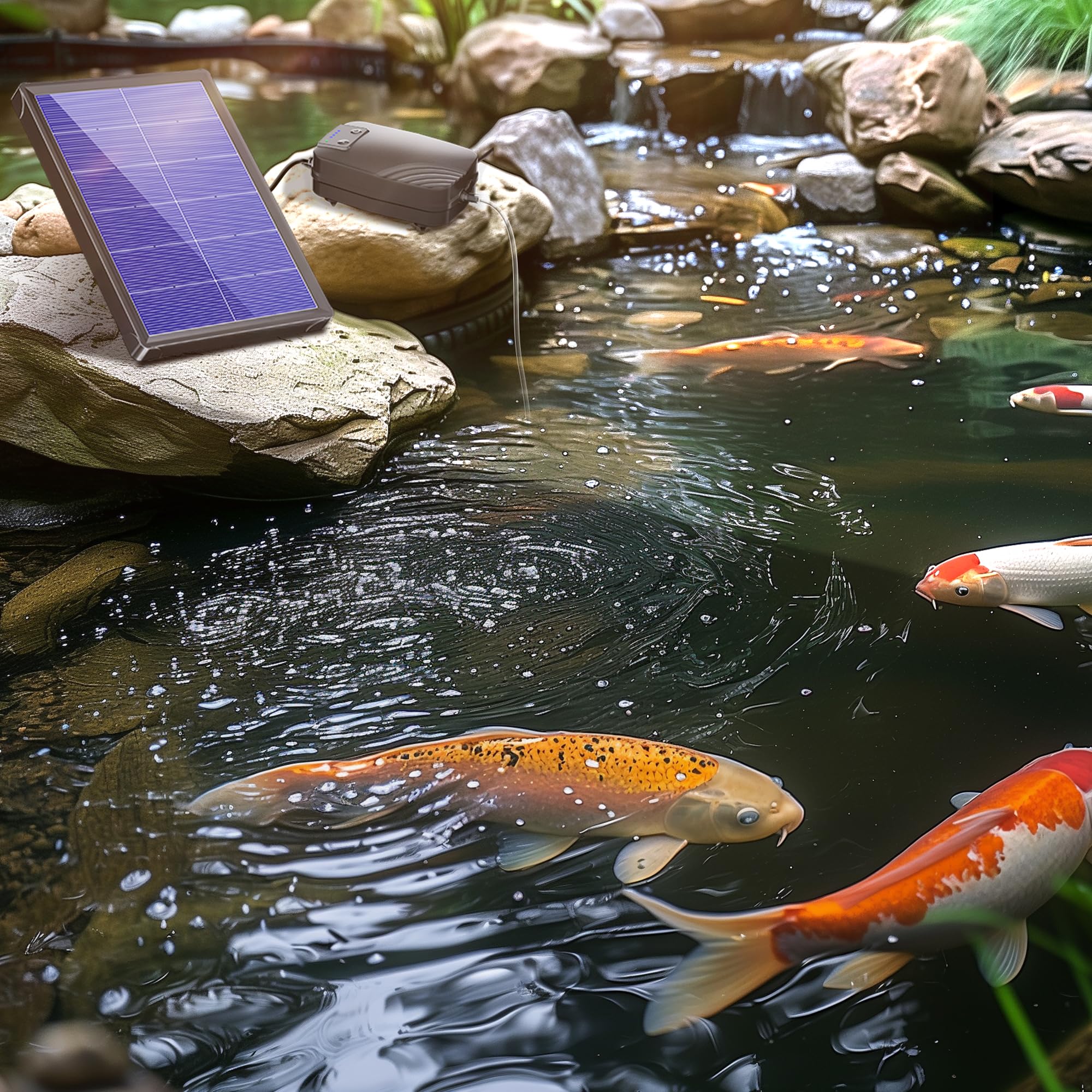 Biling size and scale comparison showing compact footprint for small ponds