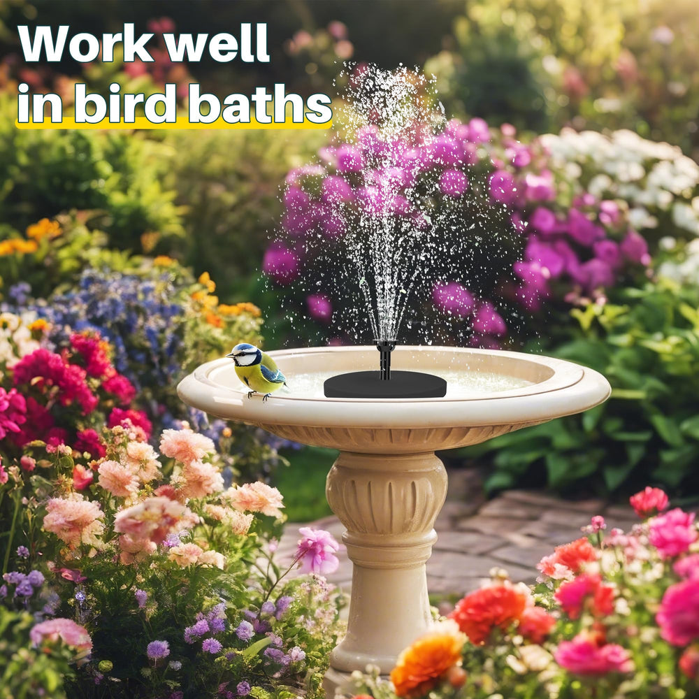 Biling water jet patterns demonstrating spray styles and visual garden enhancement