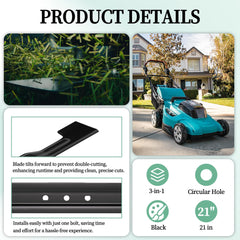 BiLLNE blade installed on Ma-kita mower demonstrating easy one-bolt fit