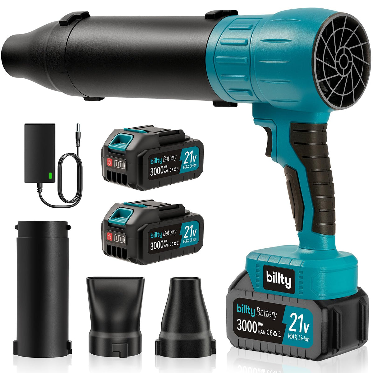 billty front view blower showing compact body and performance benefits