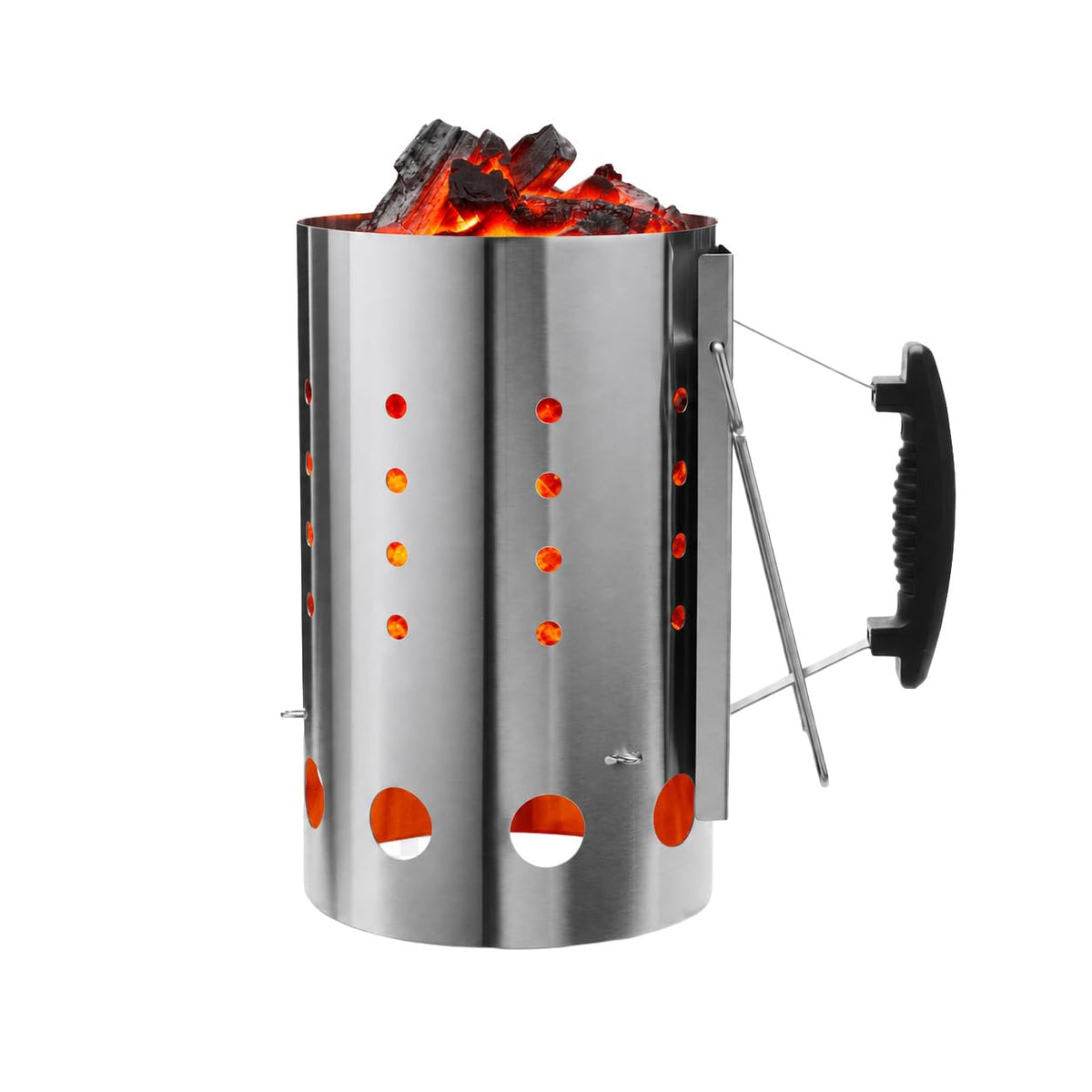 The Bincho Grill front view showing durable stainless steel construction and rust resistance