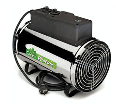 Bio Green PHX 2.8 mounted in a greenhouse improving air circulation around plants