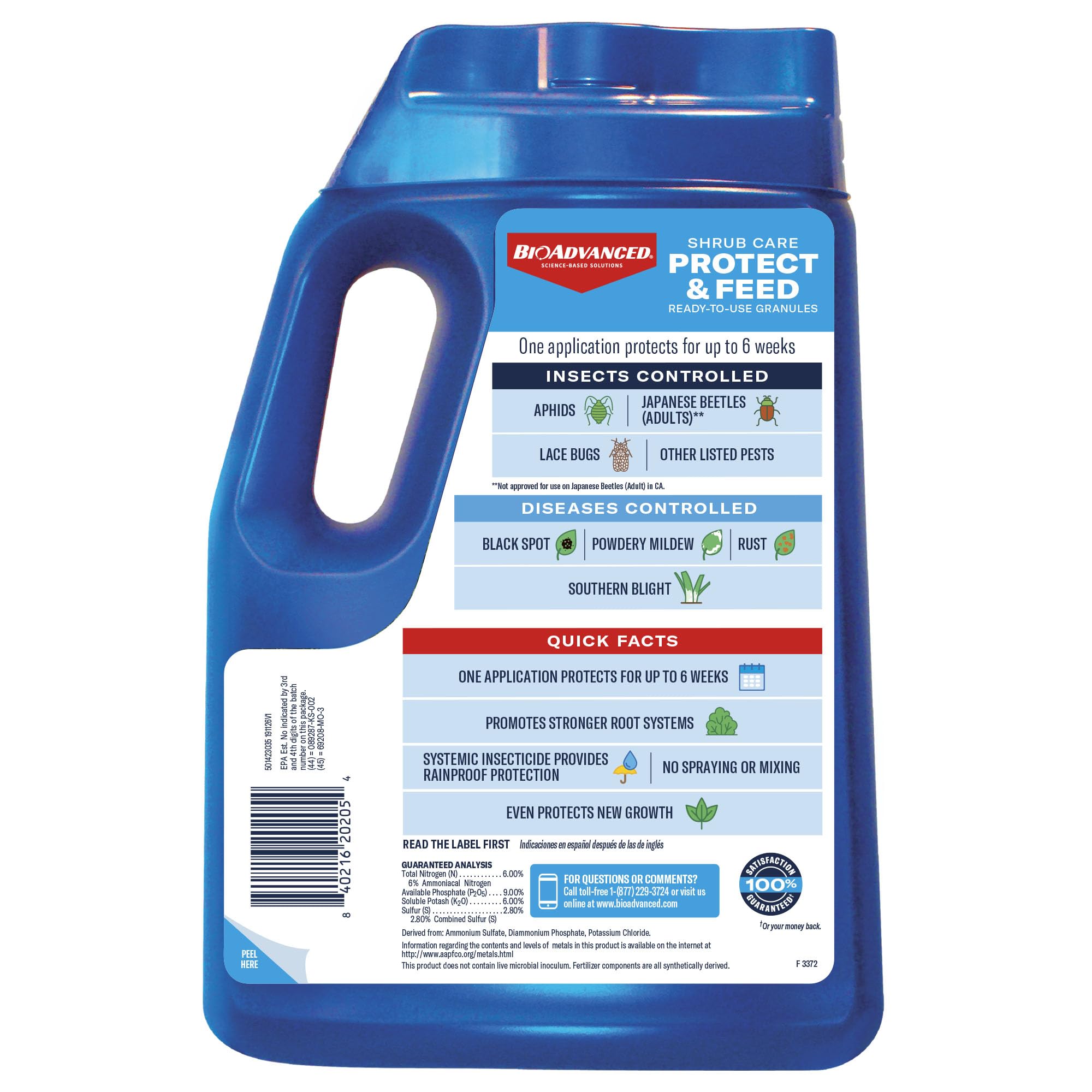 BioAdvanced bottle on garden shelf, convenient storage and access