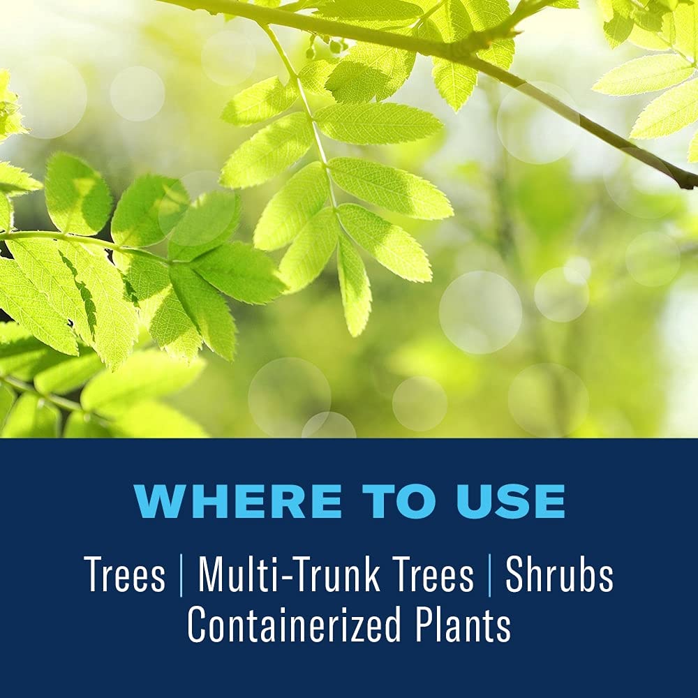 BioAdvanced used on a container shrub showing convenience and plant health benefit