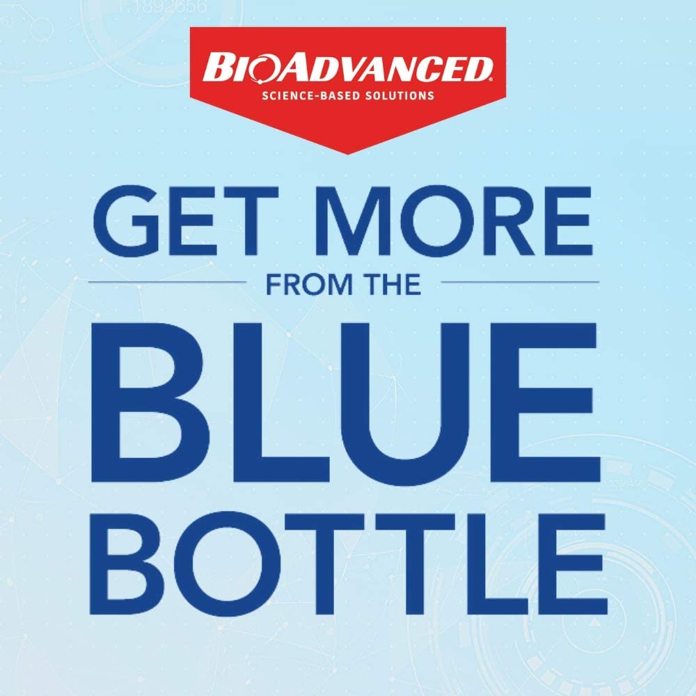 BioAdvanced product label closeup showing active ingredients and safe use