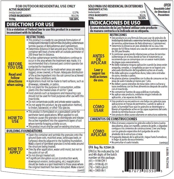 BioAdvanced product label with active ingredient and EPA registration visible