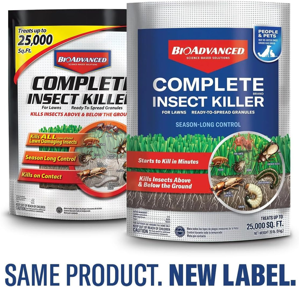 BioAdvanced product in yard care setting highlighting seasonal pest protection