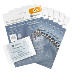 Biogents BG-Sweetscent six-pack front packaging showing product and quantity for convenience