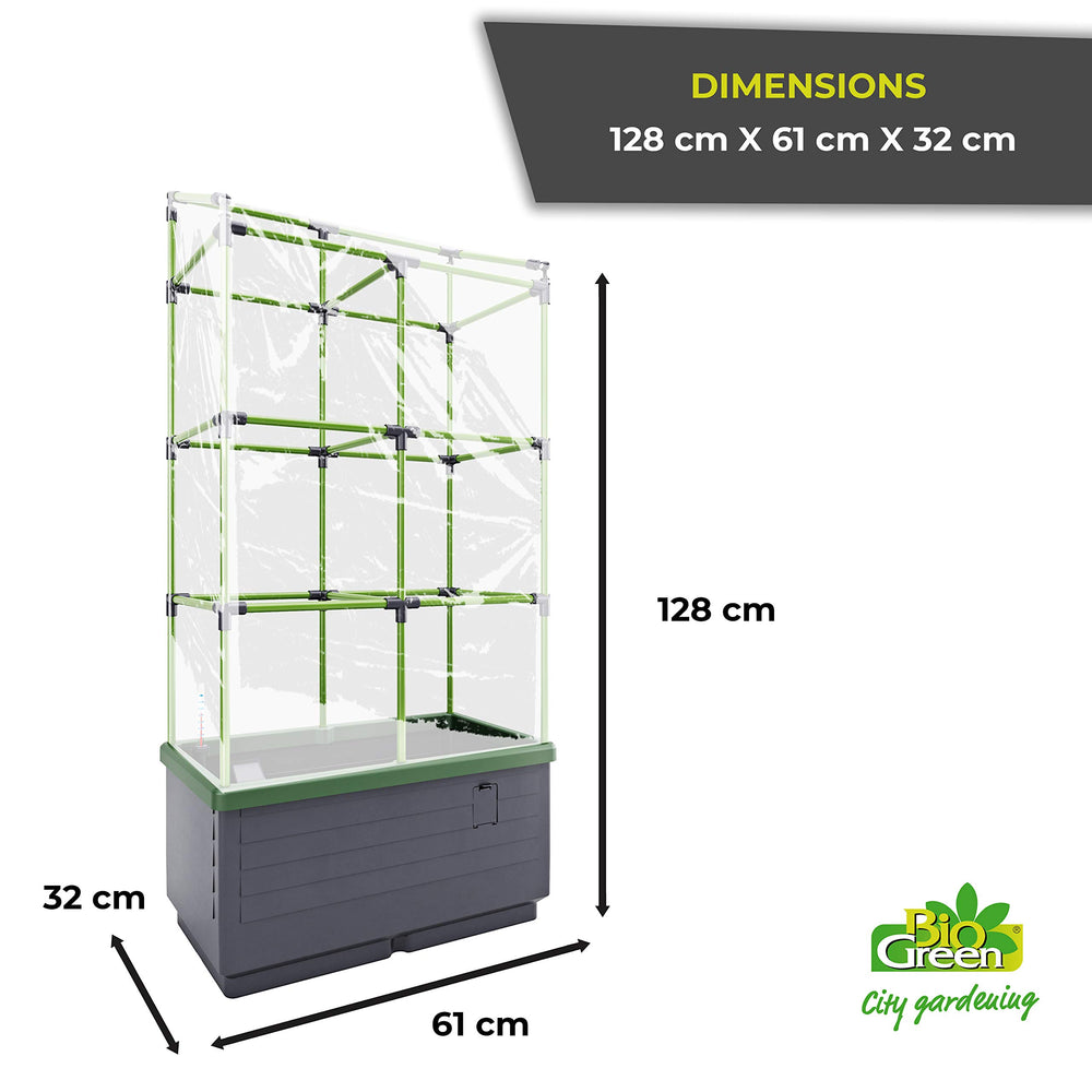 Bio Green label and material close-up showing food-grade polypropylene durability