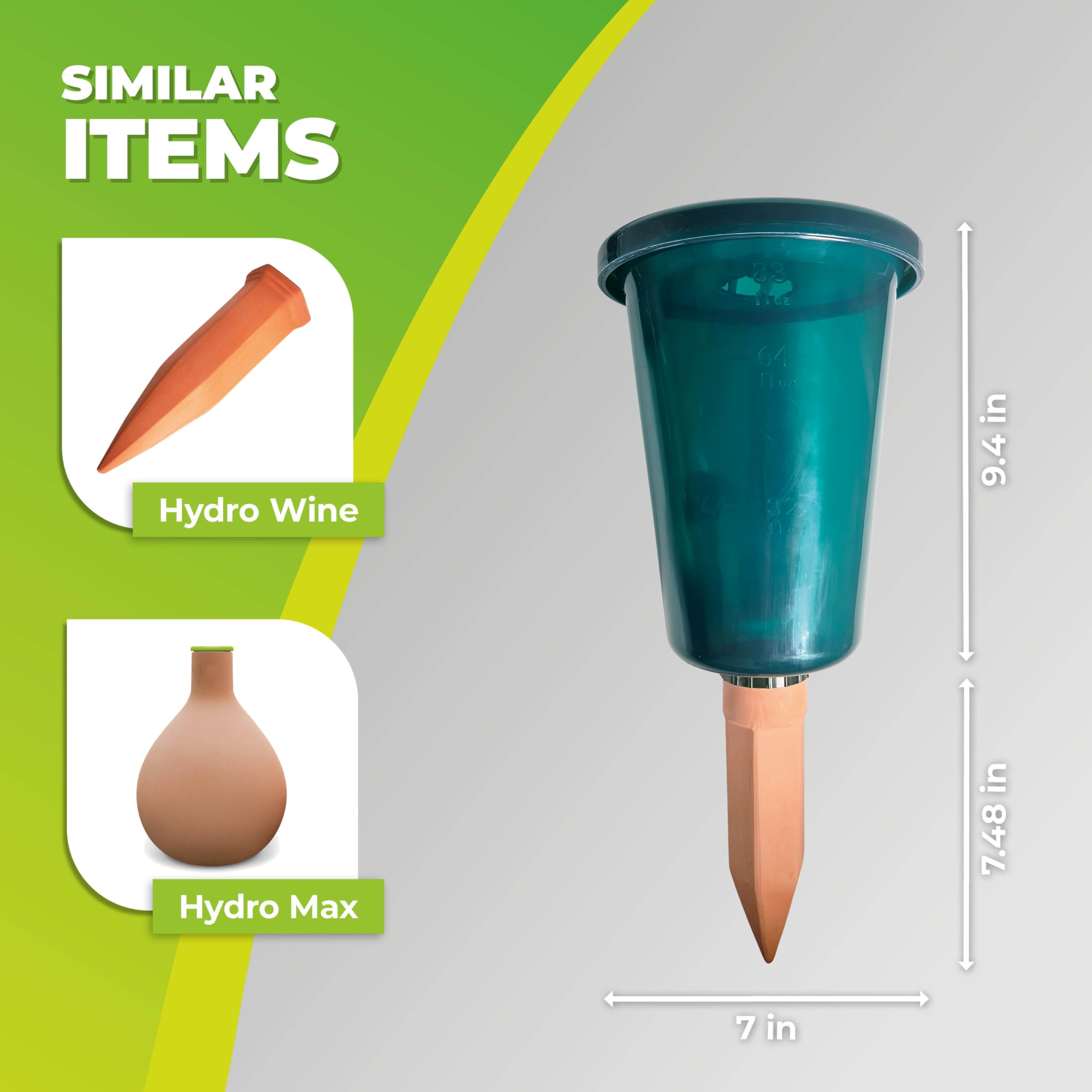 Bio Green cup and lid detail showing rainwater holes and debris protection