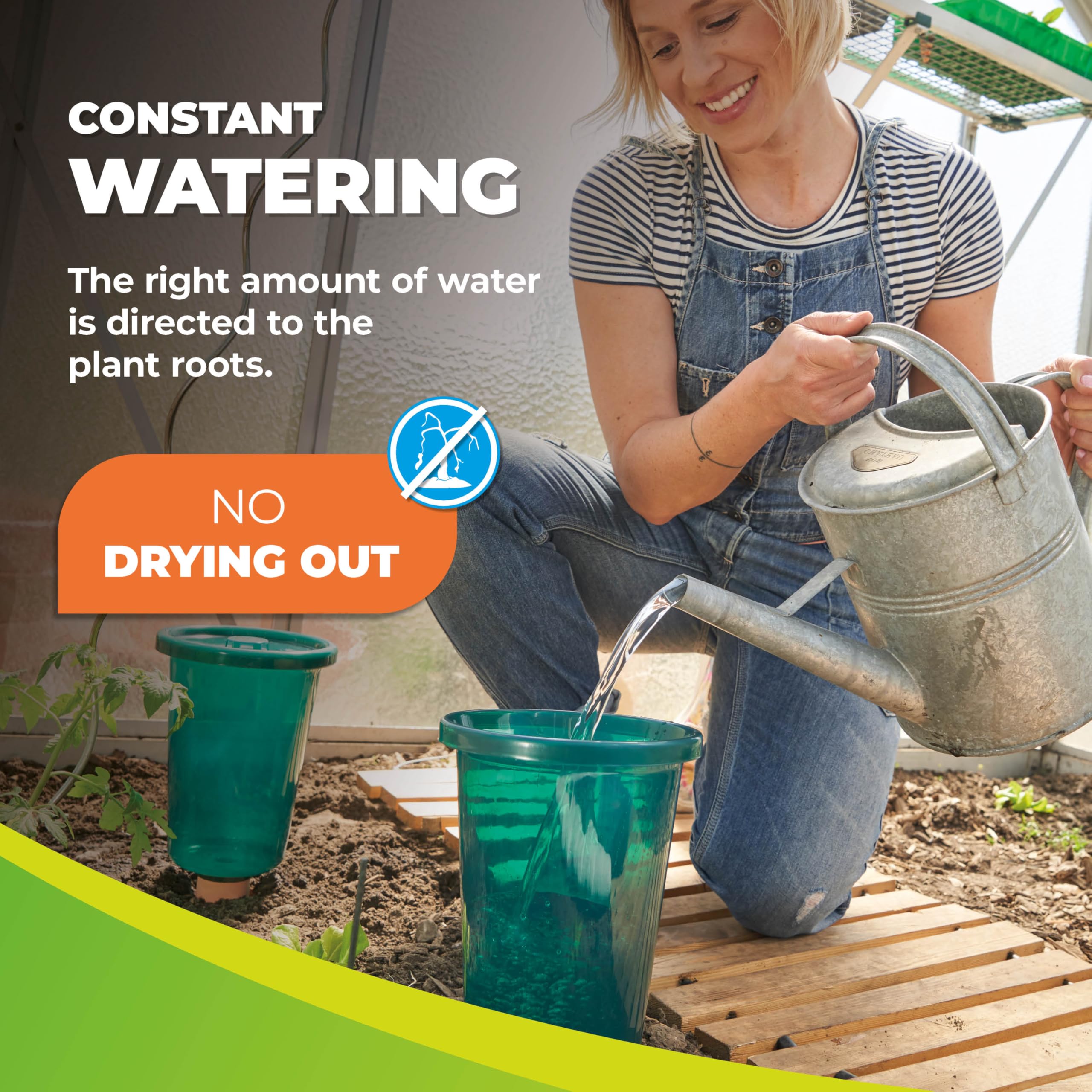 Bio Green Hydro Cup next to hand to show compact size and easy handling