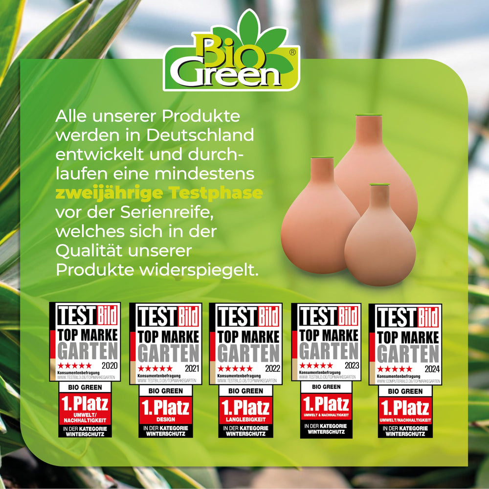 Gardener refilling Bio Green Hydro MAX M in backyard showing simple refill routine and time savings