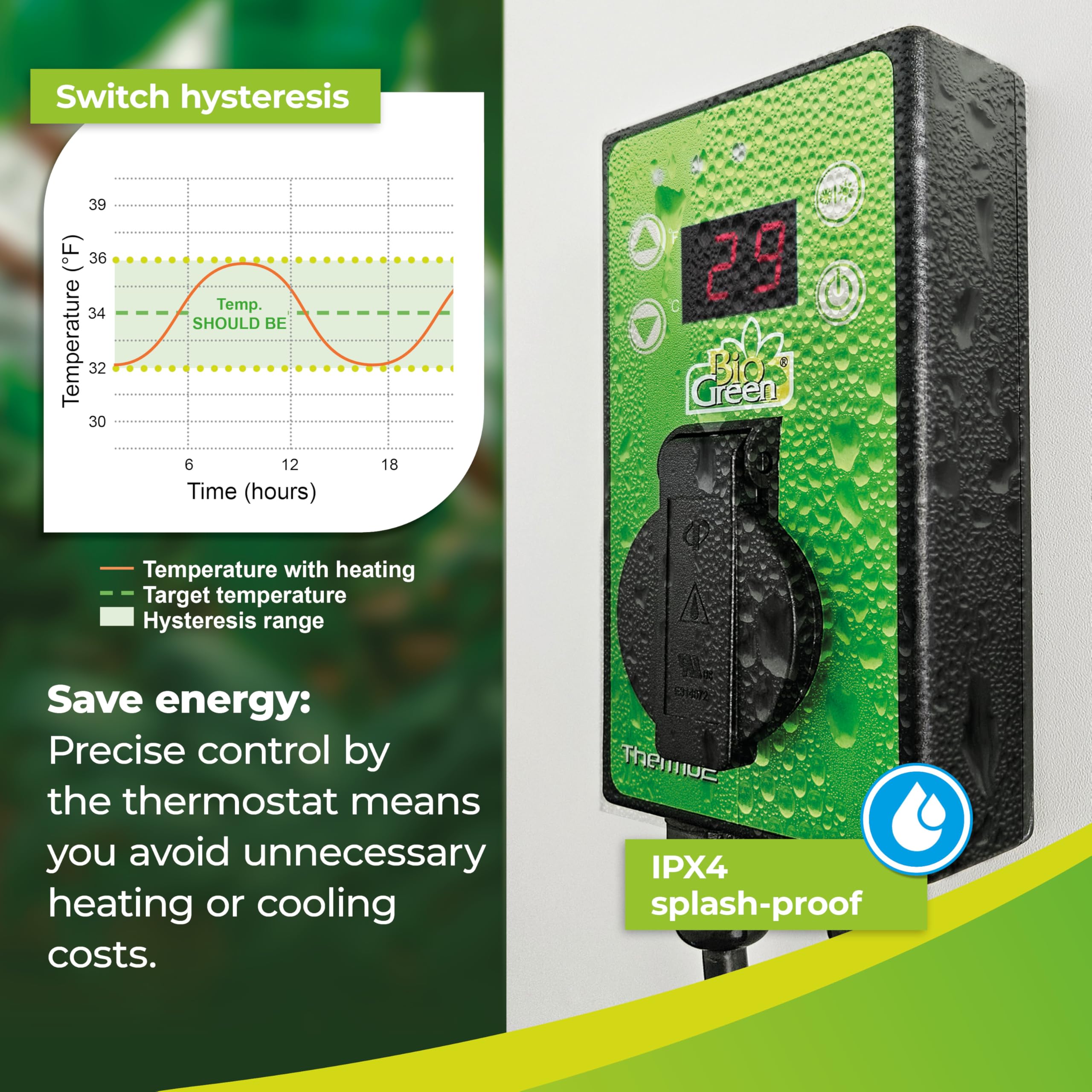 Bio Green Thermo2 switching heater unit to maintain steady growing temperatures