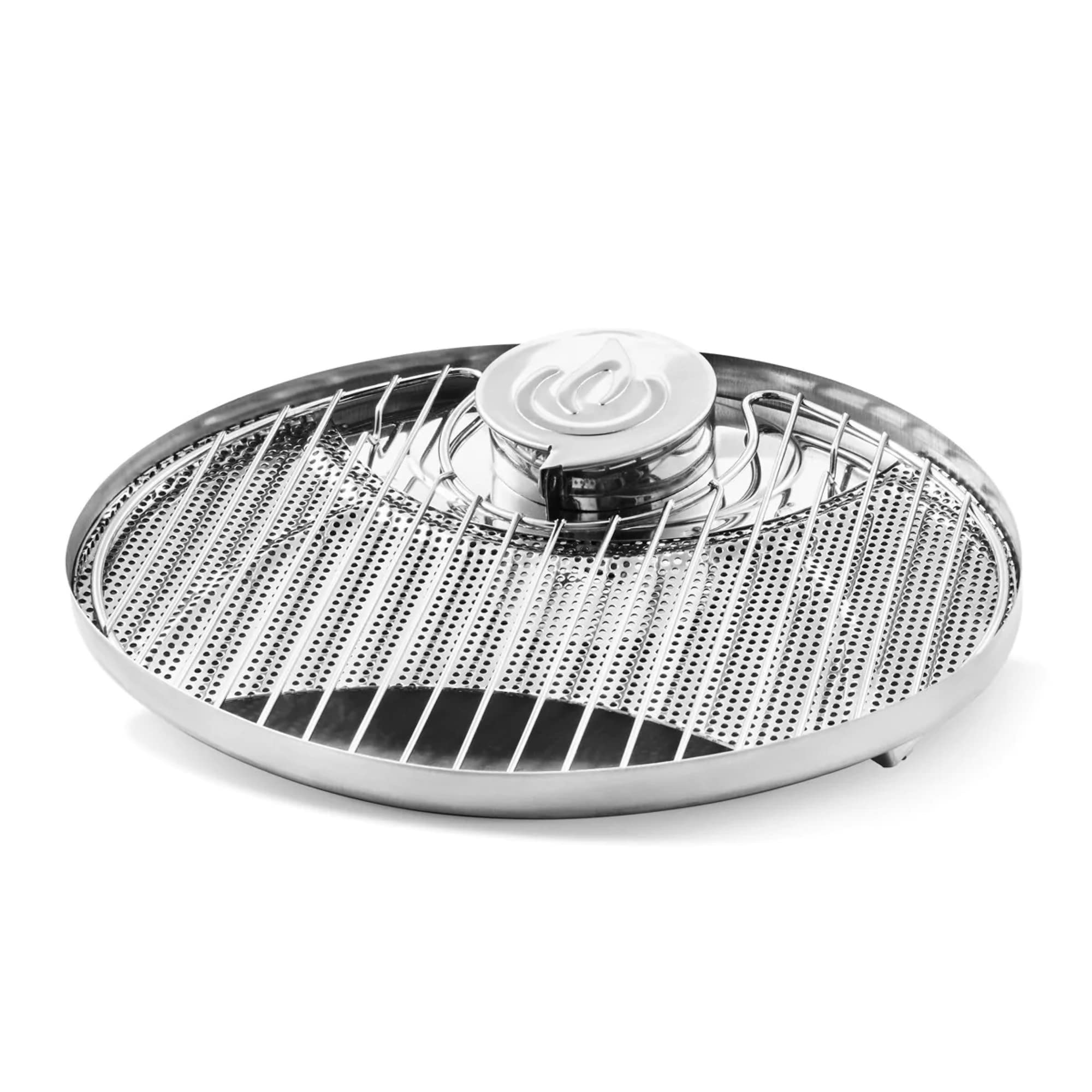 BioLite front view of tabletop grill attachment showing compact setup and portability benefit