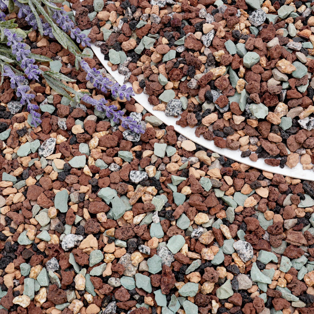 BIOMAND front package showing 10lb lava rocks and clear labeling for easy storage benefit