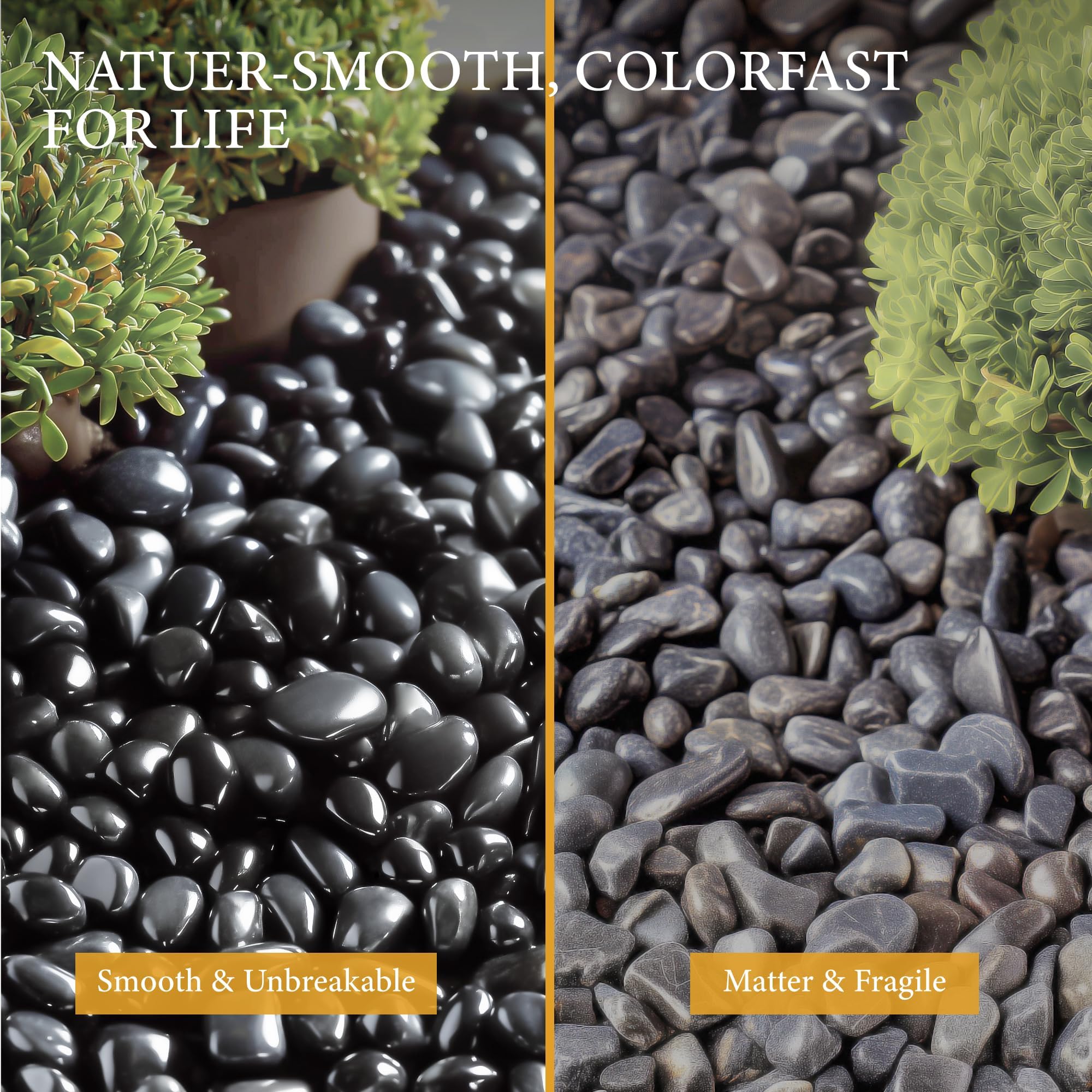 BIOMAND water feature detail emphasizing natural look and splash-resistant stones