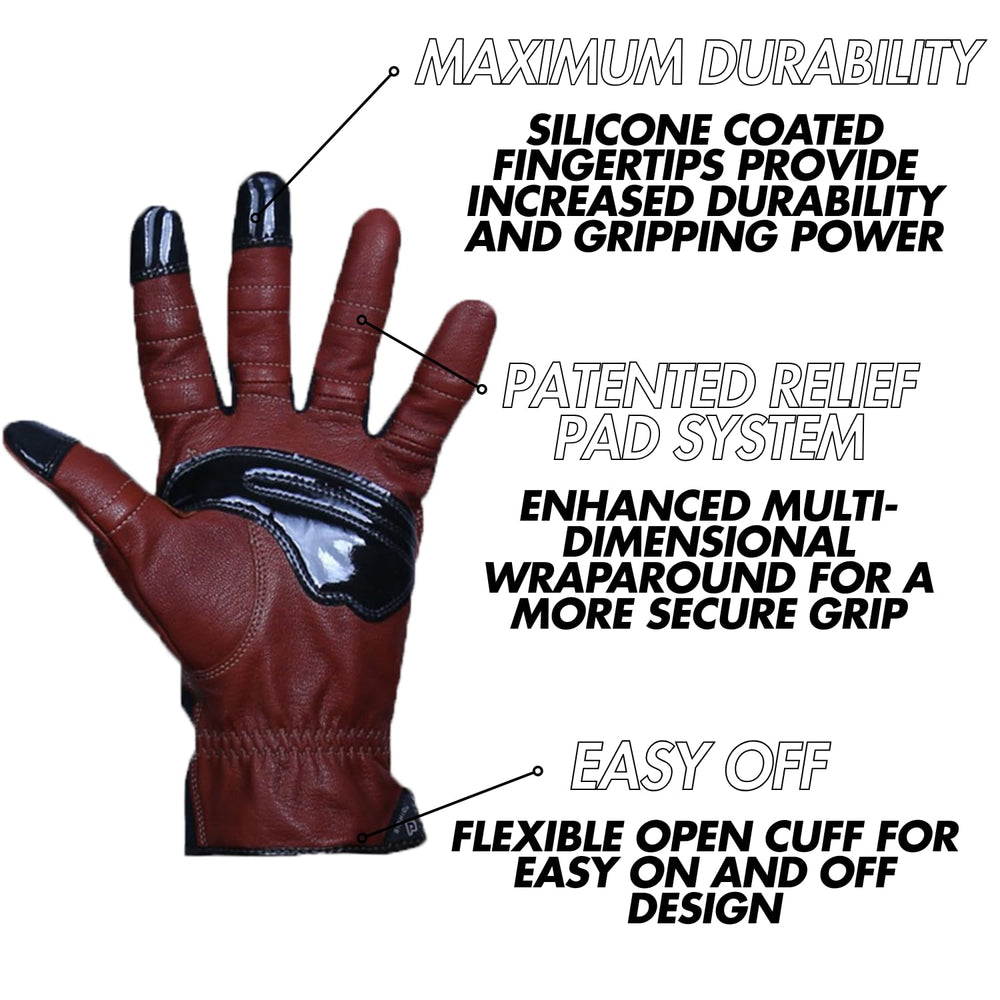 Bionic detailed silicone-reinforced fingertips providing extra grip and abrasion protection