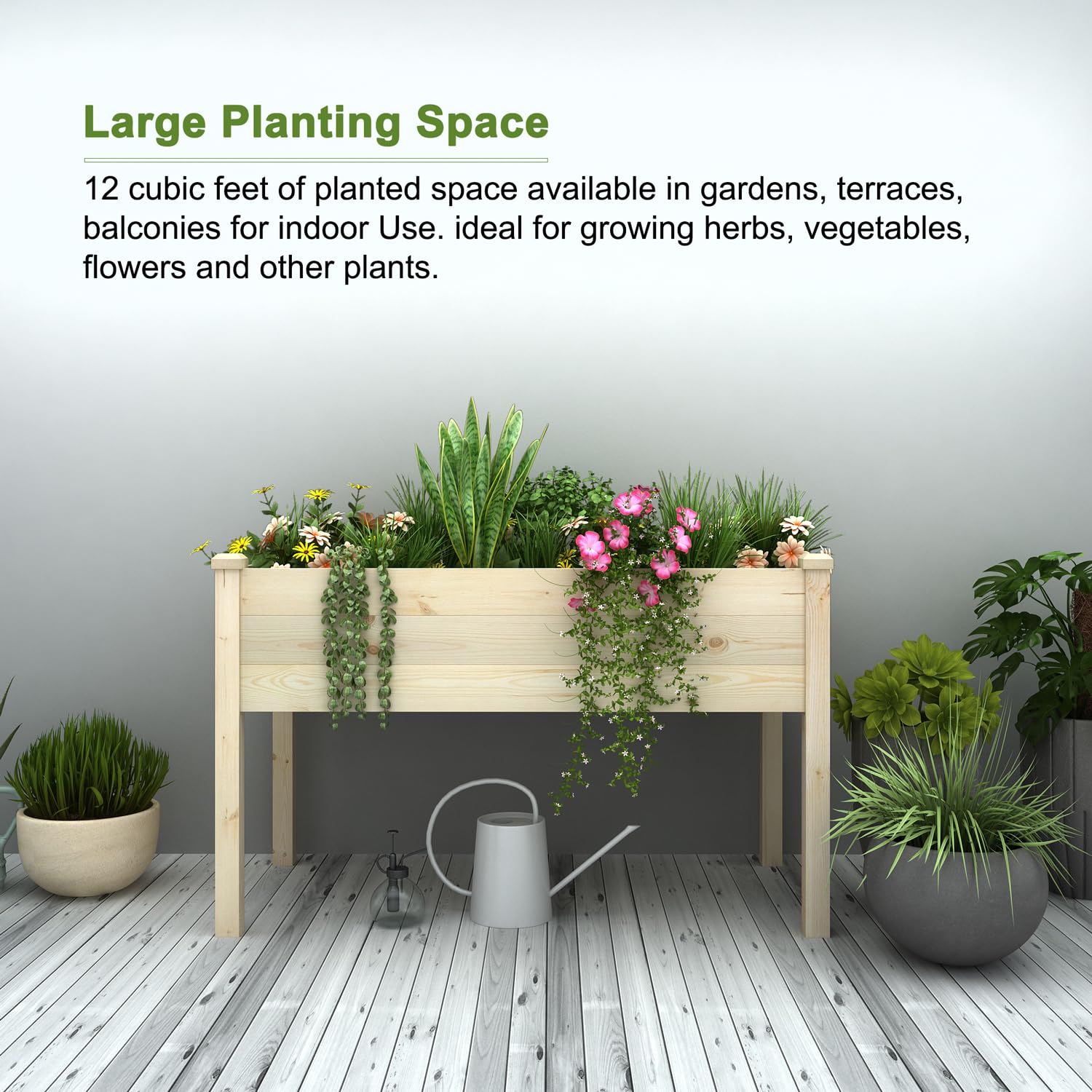 BIRASIL on patio lifestyle setting illustrating small-space gardening