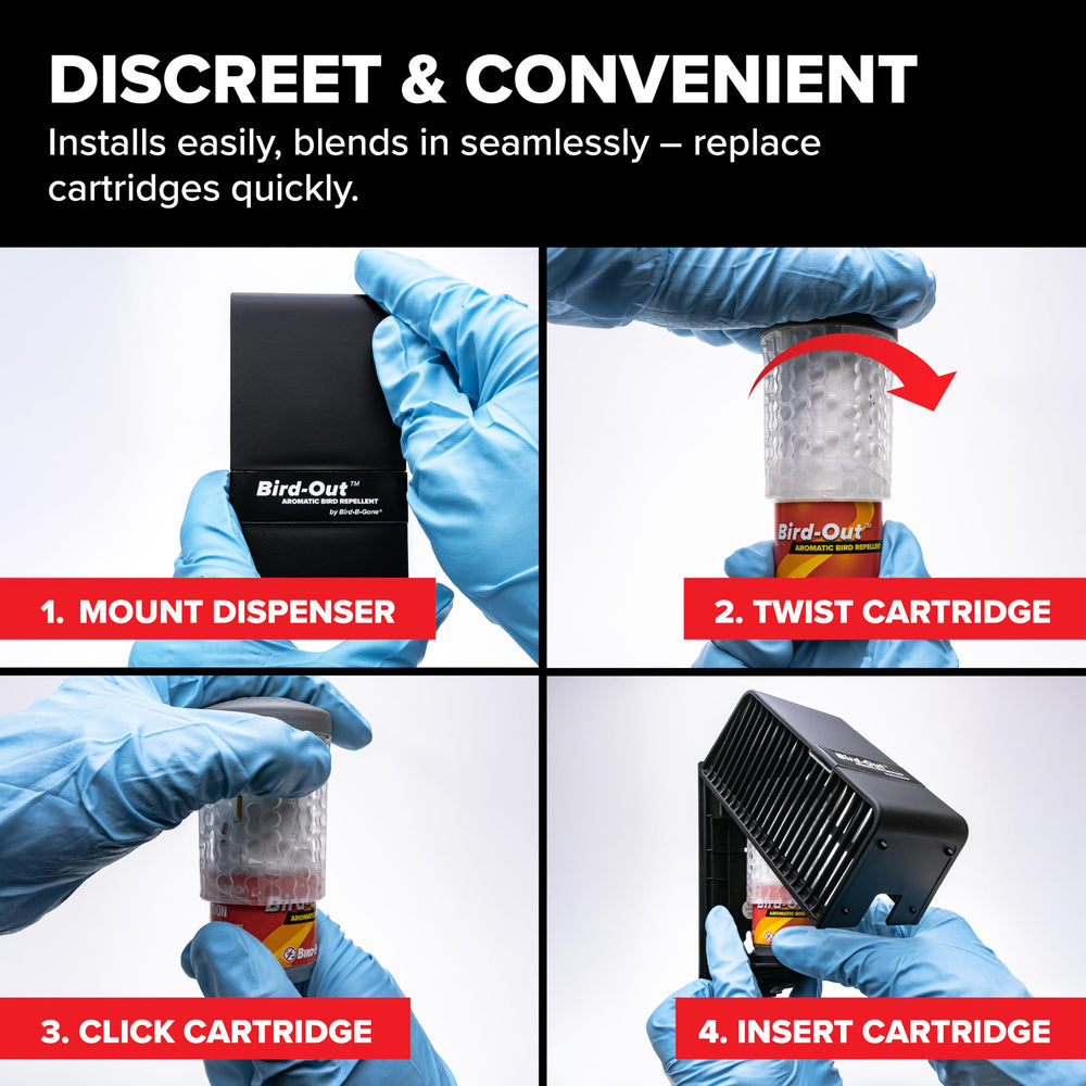 Bird B Gone label and ingredient panel highlighting methyl anthranilate transparency benefit