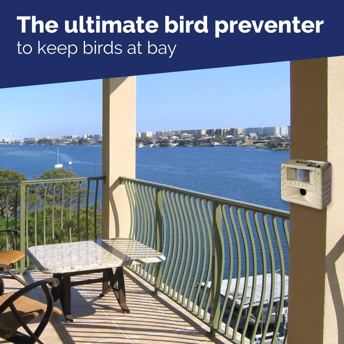 Bird-X Balcony Gard weather-resistant casing protecting electronics outdoors