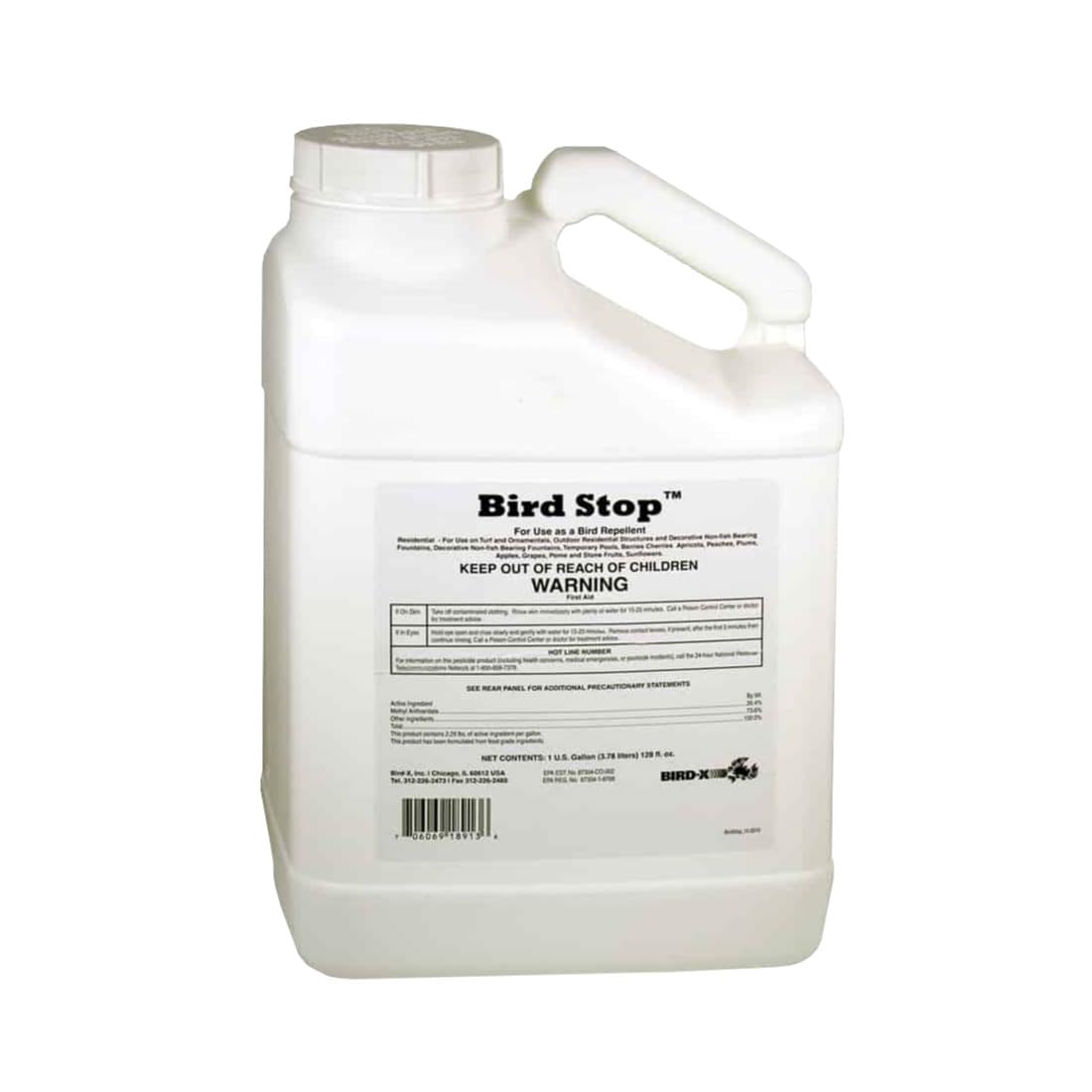 Bird-X Bird Stop front label showing product name and size benefit: easy identification
