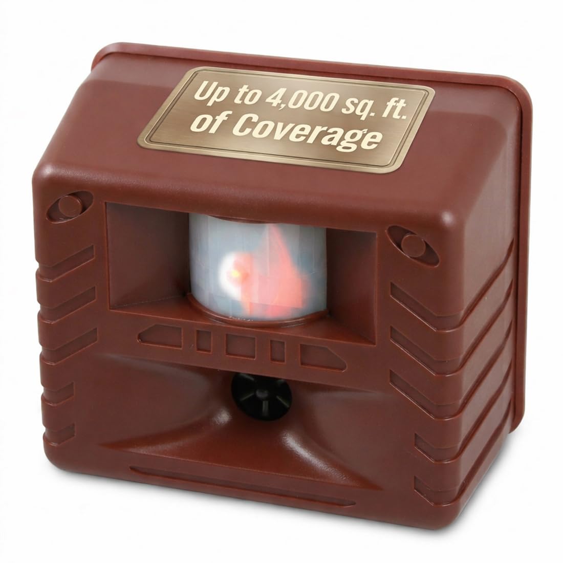 Bird-X Deer Gard front view showing speaker and controls for effective animal deterrence