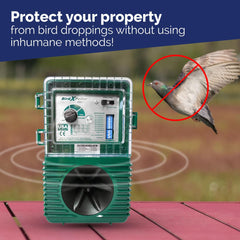 Bird-X Woodpecker PRO side controls with programmable options for precise scheduling