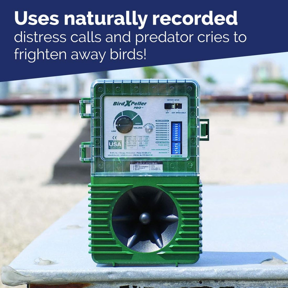 Bird-X Woodpecker PRO weatherproof housing detail for durable outdoor protection