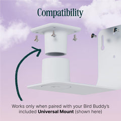 Bird Buddy showing 180-degree rotation for easy feeder refilling benefit
