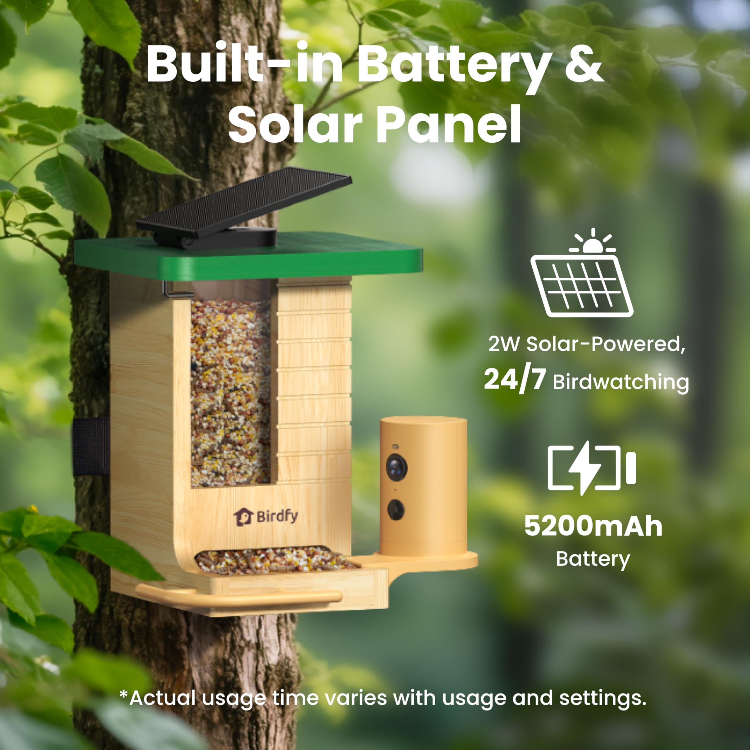 Birdfy open box with accessories showing quick setup and included parts