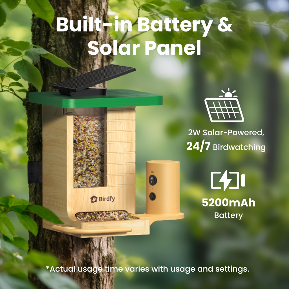 Birdfy open box with accessories showing quick setup and included parts