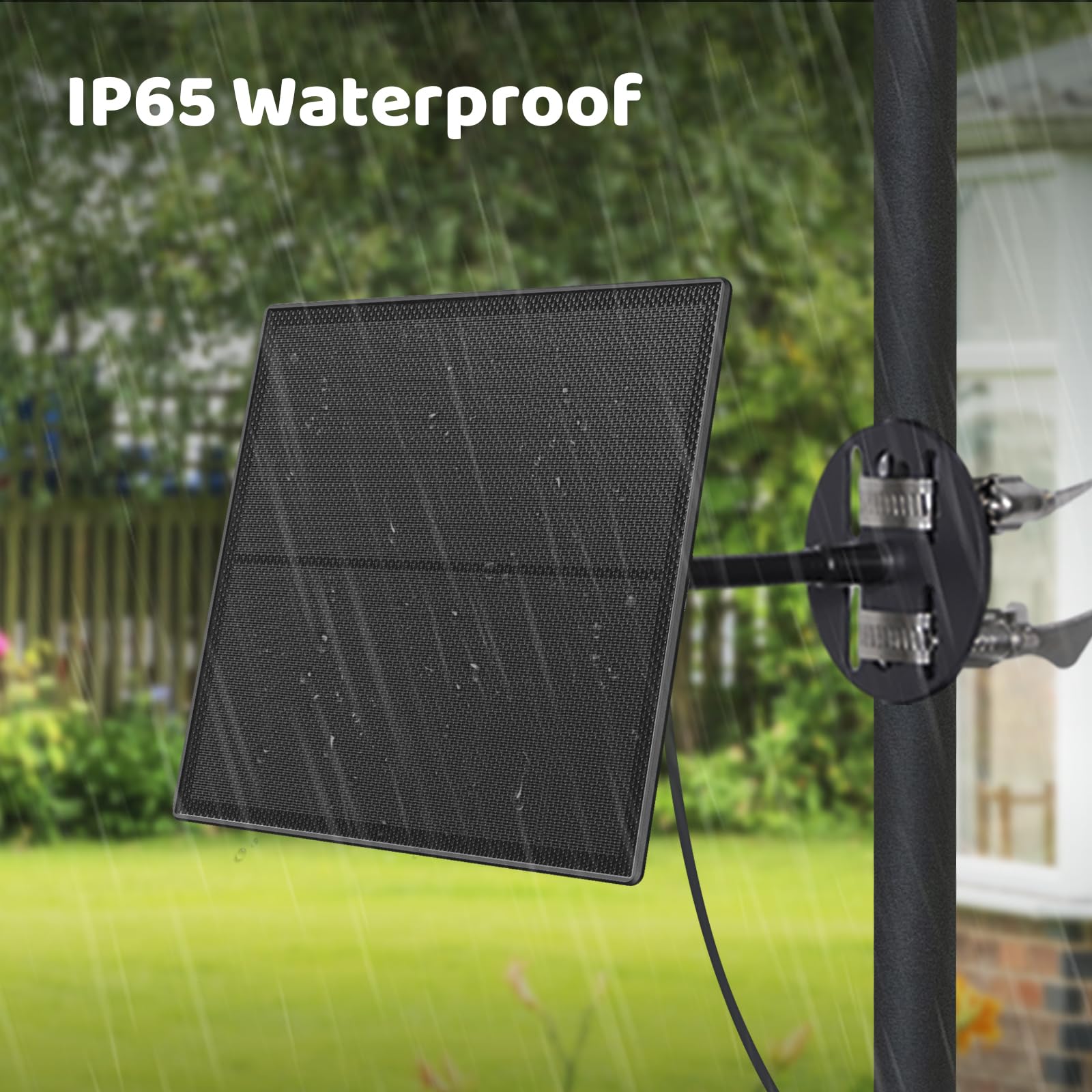 Birdfy 360-degree swivel mount detail demonstrating adjustable aim for optimal sunlight