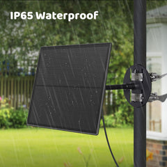 Birdfy 360-degree swivel mount detail demonstrating adjustable aim for optimal sunlight